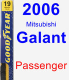 Passenger Wiper Blade for 2006 Mitsubishi Galant - Premium