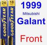 Front Wiper Blade Pack for 1999 Mitsubishi Galant - Premium