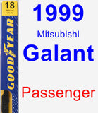 Passenger Wiper Blade for 1999 Mitsubishi Galant - Premium