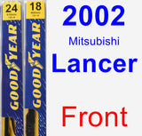 Front Wiper Blade Pack for 2002 Mitsubishi Lancer - Premium