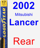 Rear Wiper Blade for 2002 Mitsubishi Lancer - Premium