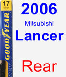 Rear Wiper Blade for 2006 Mitsubishi Lancer - Premium