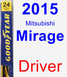 Driver Wiper Blade for 2015 Mitsubishi Mirage - Premium