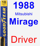 Driver Wiper Blade for 1988 Mitsubishi Mirage - Premium