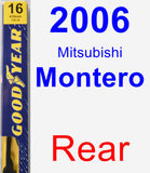 Rear Wiper Blade for 2006 Mitsubishi Montero - Premium