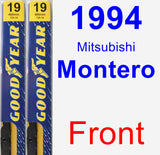 Front Wiper Blade Pack for 1994 Mitsubishi Montero - Premium