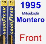 Front Wiper Blade Pack for 1995 Mitsubishi Montero - Premium