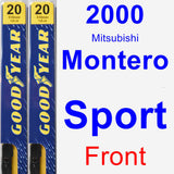 Front Wiper Blade Pack for 2000 Mitsubishi Montero Sport - Premium