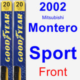 Front Wiper Blade Pack for 2002 Mitsubishi Montero Sport - Premium