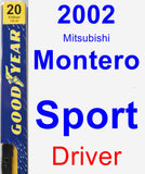 Driver Wiper Blade for 2002 Mitsubishi Montero Sport - Premium