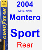 Rear Wiper Blade for 2004 Mitsubishi Montero Sport - Premium