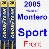 Front Wiper Blade Pack for 2005 Mitsubishi Montero Sport - Premium