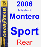 Rear Wiper Blade for 2006 Mitsubishi Montero Sport - Premium