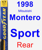 Rear Wiper Blade for 1998 Mitsubishi Montero Sport - Premium