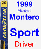 Driver Wiper Blade for 1999 Mitsubishi Montero Sport - Premium