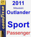 Passenger Wiper Blade for 2011 Mitsubishi Outlander Sport - Premium