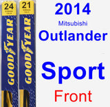 Front Wiper Blade Pack for 2014 Mitsubishi Outlander Sport - Premium