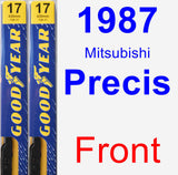 Front Wiper Blade Pack for 1987 Mitsubishi Precis - Premium