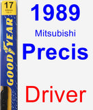 Driver Wiper Blade for 1989 Mitsubishi Precis - Premium