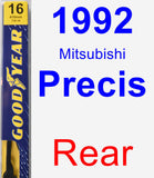 Rear Wiper Blade for 1992 Mitsubishi Precis - Premium