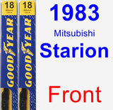 Front Wiper Blade Pack for 1983 Mitsubishi Starion - Premium