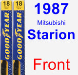 Front Wiper Blade Pack for 1987 Mitsubishi Starion - Premium