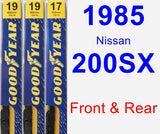 Front & Rear Wiper Blade Pack for 1985 Nissan 200SX - Premium