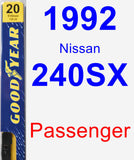 Passenger Wiper Blade for 1992 Nissan 240SX - Premium