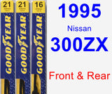 Front & Rear Wiper Blade Pack for 1995 Nissan 300ZX - Premium