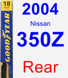 Rear Wiper Blade for 2004 Nissan 350Z - Premium