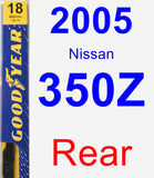 Rear Wiper Blade for 2005 Nissan 350Z - Premium