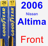 Front Wiper Blade Pack for 2006 Nissan Altima - Premium