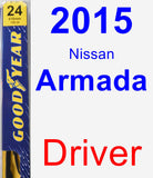 Driver Wiper Blade for 2015 Nissan Armada - Premium