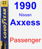 Passenger Wiper Blade for 1990 Nissan Axxess - Premium