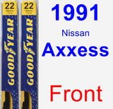 Front Wiper Blade Pack for 1991 Nissan Axxess - Premium