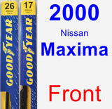 Front Wiper Blade Pack for 2000 Nissan Maxima - Premium