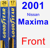 Front Wiper Blade Pack for 2001 Nissan Maxima - Premium