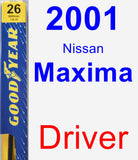 Driver Wiper Blade for 2001 Nissan Maxima - Premium