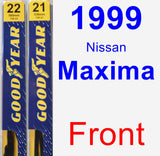 Front Wiper Blade Pack for 1999 Nissan Maxima - Premium