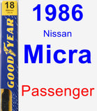 Passenger Wiper Blade for 1986 Nissan Micra - Premium