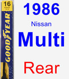 Rear Wiper Blade for 1986 Nissan Multi - Premium