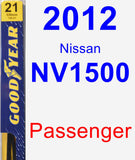 Passenger Wiper Blade for 2012 Nissan NV1500 - Premium