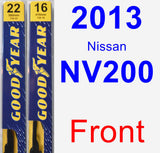 Front Wiper Blade Pack for 2013 Nissan NV200 - Premium