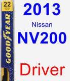 Driver Wiper Blade for 2013 Nissan NV200 - Premium