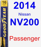 Passenger Wiper Blade for 2014 Nissan NV200 - Premium