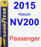 Passenger Wiper Blade for 2015 Nissan NV200 - Premium