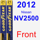 Front Wiper Blade Pack for 2012 Nissan NV2500 - Premium