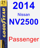 Passenger Wiper Blade for 2014 Nissan NV2500 - Premium