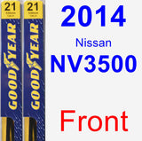 Front Wiper Blade Pack for 2014 Nissan NV3500 - Premium