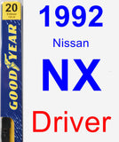 Driver Wiper Blade for 1992 Nissan NX - Premium